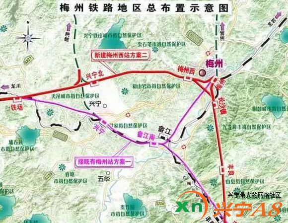 上图,为龙川至新享线路方案,里面有涉及到双龙的方案就是沿续原来广