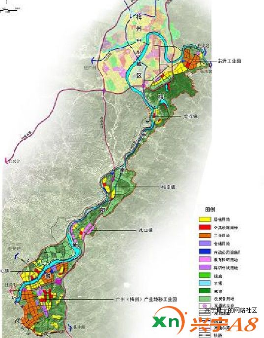 畲江和梅州市区总地图